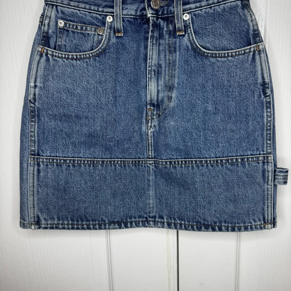 Helmut Lang Femme Utility Denim Mini Skirt